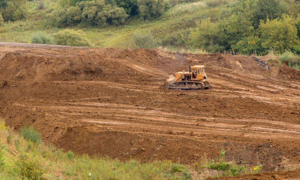 clearing land